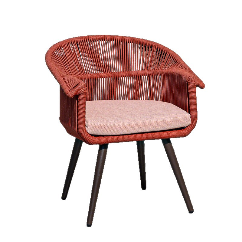 silla de caña de aluminio jardín terraza al aire libre silla de caña mesa al aire libre combinación de muebles al aire libre al por mayor interior