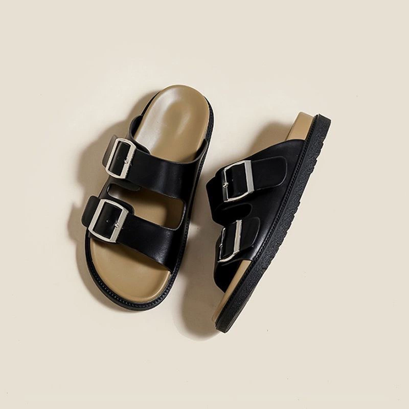 Летние модные женские шлепанцы, универсальная обувь в стиле Birkenstock Boston, сабо-туфли, Коллекция 2024 года, высокая класса, для носки на улице