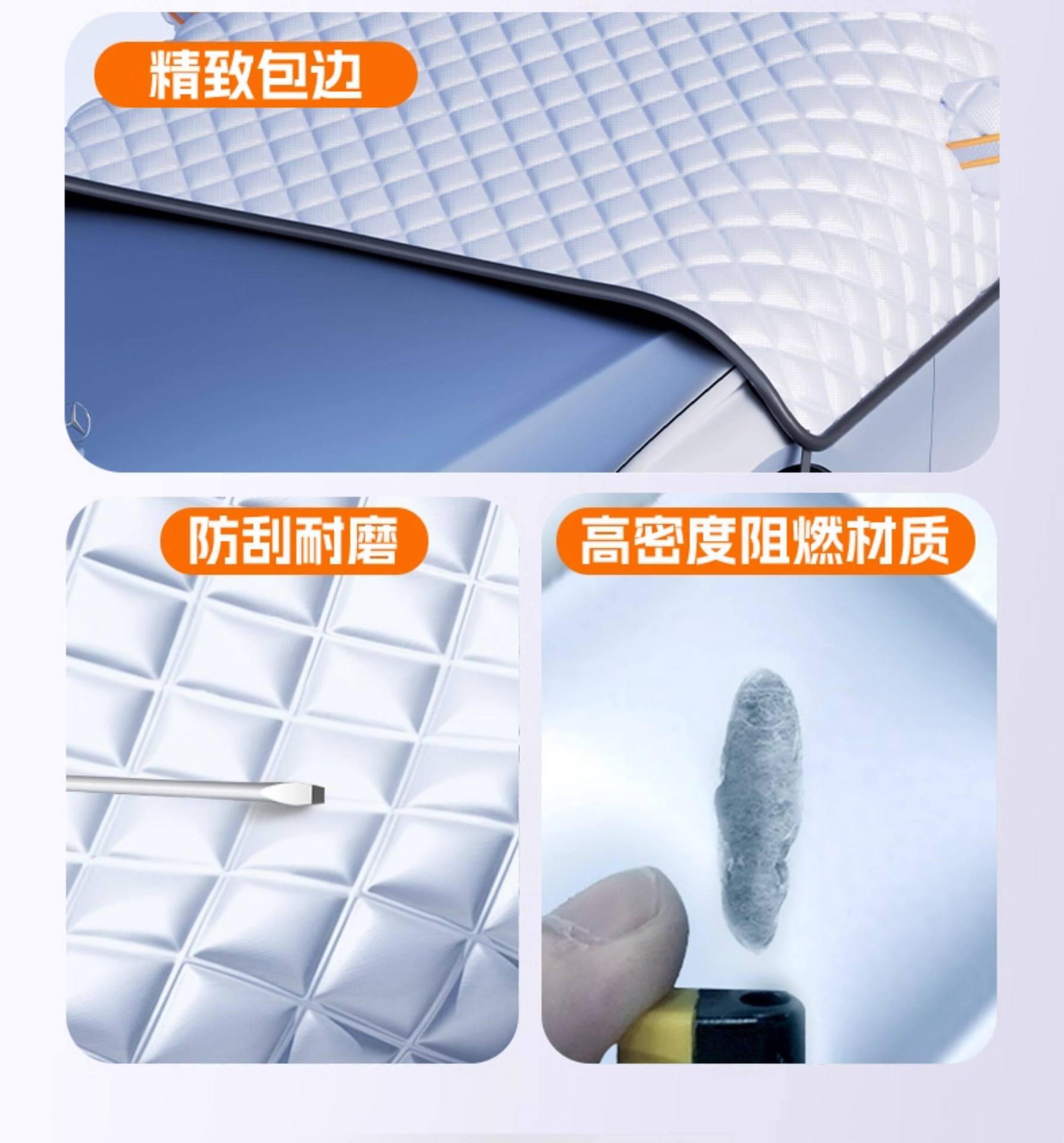 Car Snow Cover, Winter Anti-Freeze Cover, Front Windshield Anti-Snow and Anti-Frost Cover, Windshield Cover Cloth, Car Cover, Winter