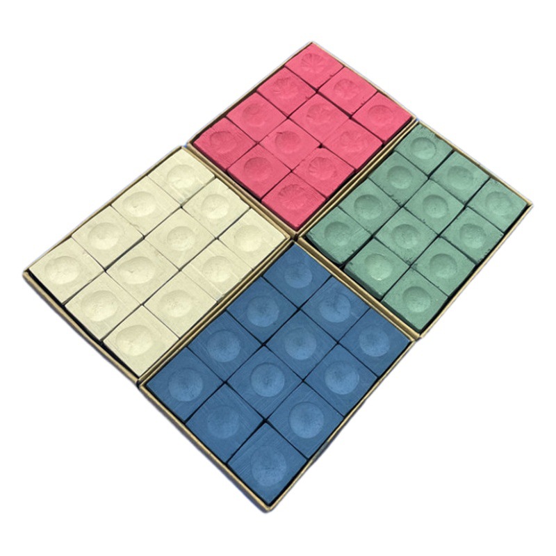 Grado A billar pistola polvo billar polvo de limpieza varilla billar chocolate en polvo azul aceitoso caja grande chocolate en polvo billar suministros accesorios