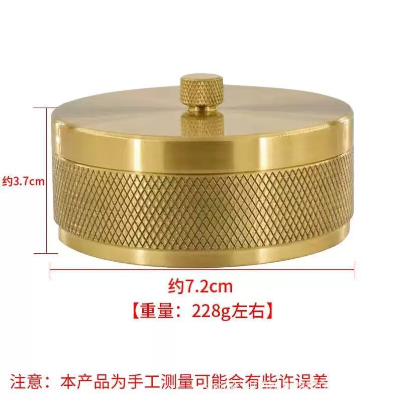 Pure Brass Ashtray for Home Living Room, Hotel Kowloon Blessing Tea Table, Boss Desk with Copper Ashtray