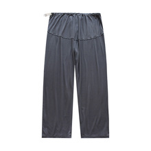 莫代尔孕妇裤托腹可调节腰围薄款家居长裤弹力产前产后七分裤