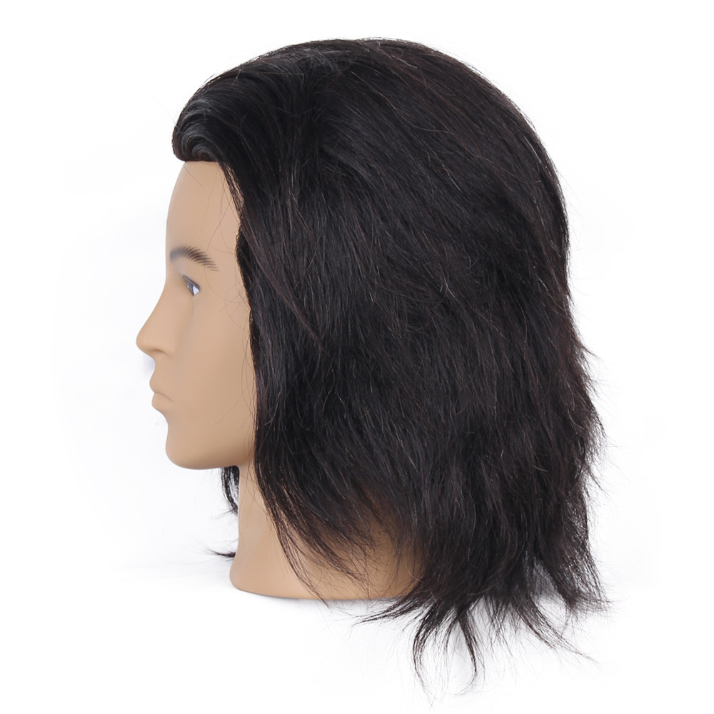 Cross-Border El pelo corto de la cabeza del modelo de los hombres se puede permed y teñir la cabeza de enseñanza completa modelo de cabeza de pelo real Barbero corte de pelo aprendiz práctica modelo de cabeza