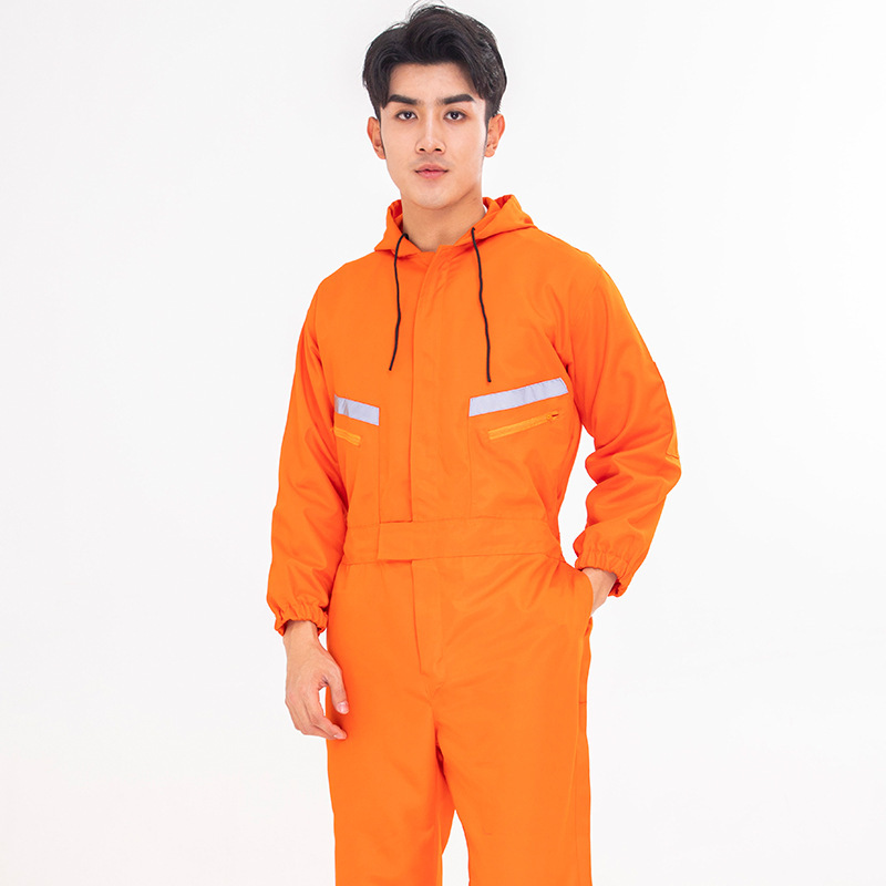 跨境连体工作服男反光全棉煤矿井下船厂船员工装外贸劳保服连体服|undefined