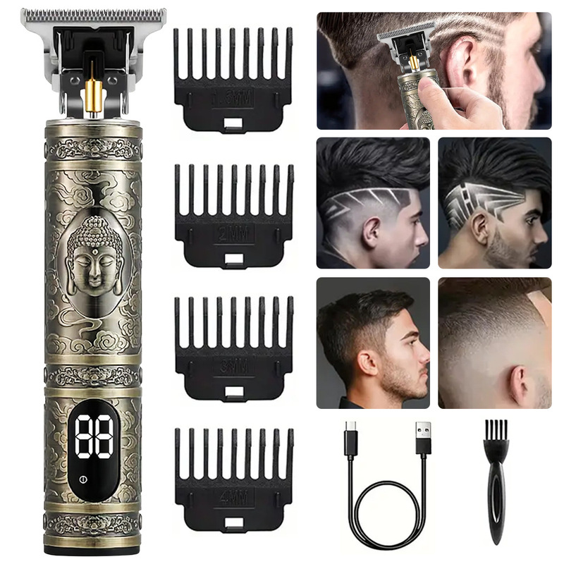 T9理髪器電気はさみ剃りヘッド神器成人家庭用男性用ヘアサロン専用彫刻電気バリカン|undefined