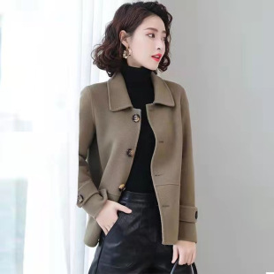 Short Woolen Coat Women's 2024 Winter New Style Chanel Style Loose Fashion Casual All-match Button Cardigan Coat