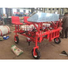 自走式蔬果移栽机 农用辣椒苗栽种设备 拖拉后置式秧苗栽种机
