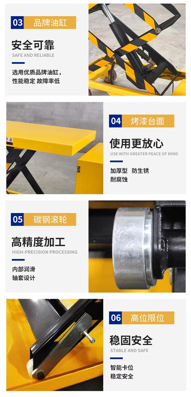 Kj-Mob-M-Cus Mobile Trolley Manual Hydraulic Small Lifting Platform Transport Cart Customized