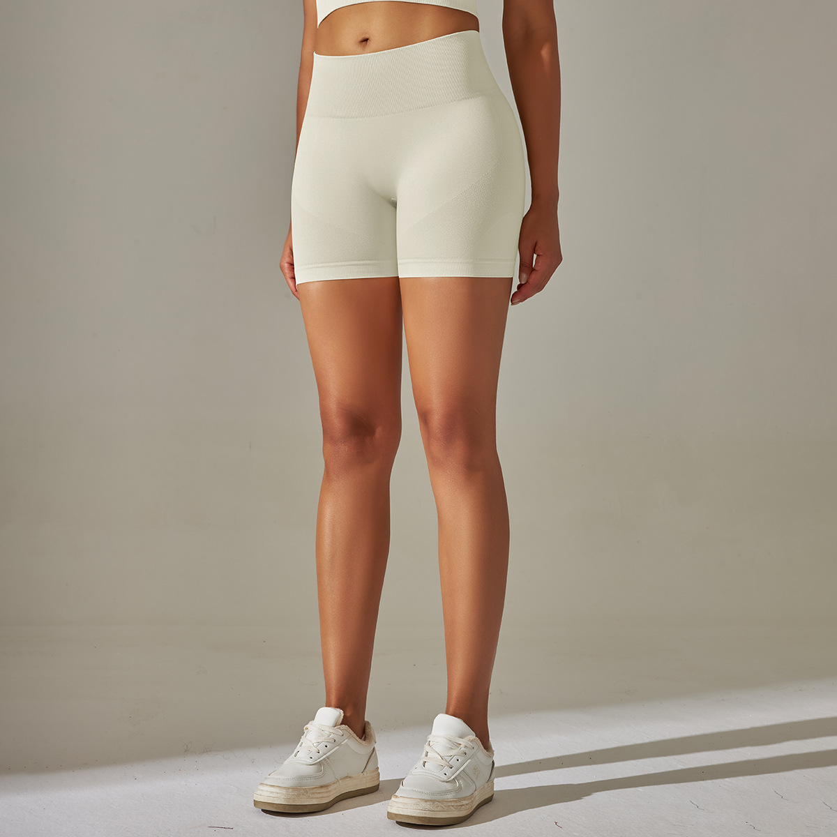 Pantaloni de yoga uni, tricotați fără cusături, culoare piersică, pentru ridicarea feselor și strângerea abdomenului, cu talie înaltă, pentru sport, alergare, fitness_voghion.com