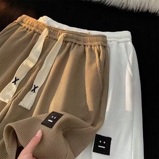 Cross-Border Waffle Shorts Men's Summer Thin Beach Pants Running Sports Pants Loose Casual Five-Point Pants for Men
