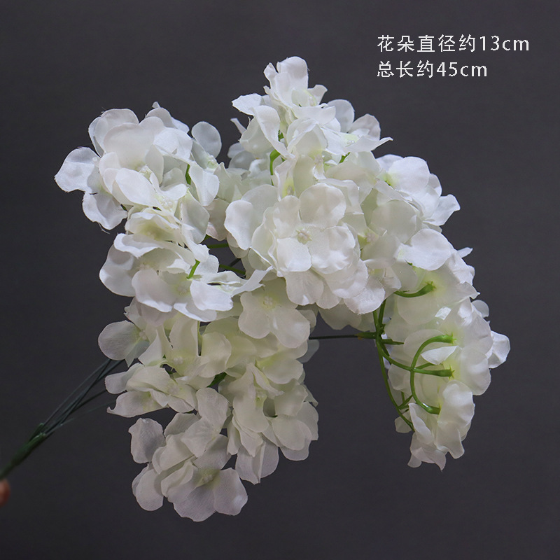 Material de flor de boda blanco brumoso artificial Misty Wedding Hall decoración camino plomo arreglo de flores techo flor artificial Flor de plástico