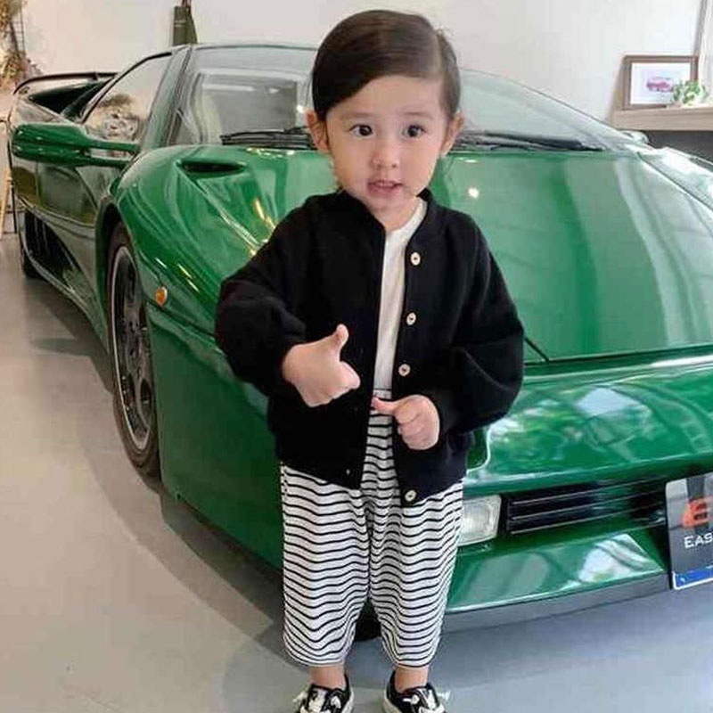 Children's girls' for autumn, outerwear, 2024 new style, small and medium-sized baseball jacket, children's stylish_voghion.com