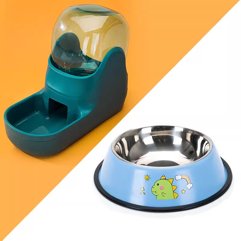 푸른 공룡 단일 그릇 + 온수 디스펜서