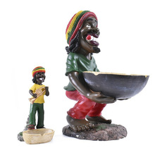 跨境大号树脂烟灰缸 创意牙买加海盗烟缸 个性搞怪烟灰缸家居摆件