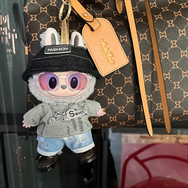 仅衣服适用于17cm一二三代拉布布娃衣labubu盲盒挂件衣服换装套装|undefined