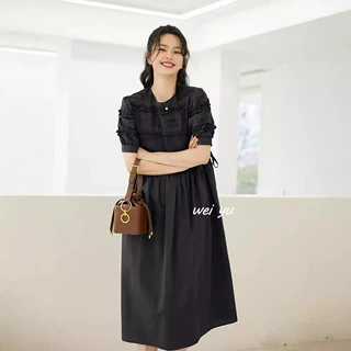 大码女装法式复古2024夏季新款连衣裙设计感优雅气质显瘦宽松裙子