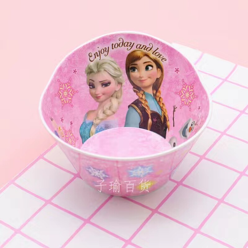 Aisha Princess Bowl and Spoon Set Aisha Children's Bowl Frozen Girls' Tableware Chopsticks Baby Aisha Eating Bowl