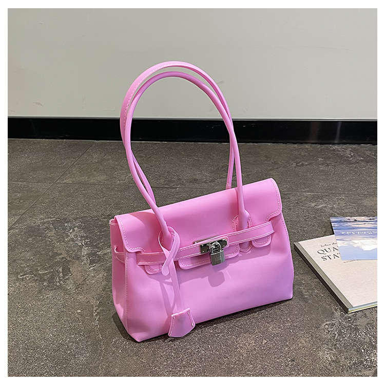 Bolsa de gelatina de gran capacidad para mujeres verano de 2026 nueva moda de dopamina Kelly bolso de moda coreano bolso de tote