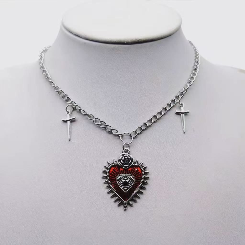 Retro necklace, sweater, spring accessory, 2 carat