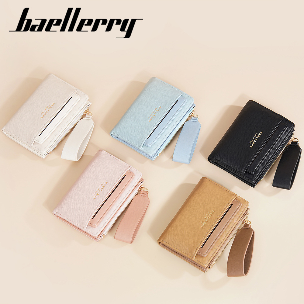 New Women's Short Wallet With Contrasting Colors Double Fold Zipper Zero Wallet Fashionable And Fresh Card Bag_voghion.com