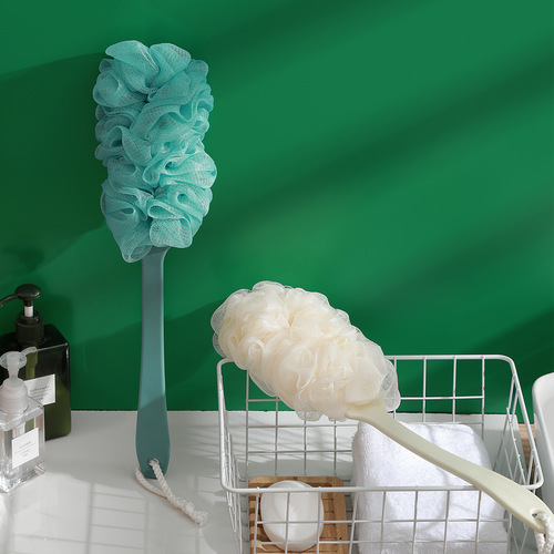 Japanese style bathroom dual-purpose bath brush, soft bristle brush, body brush, long handle bath brush, back brush, bath brush with handle