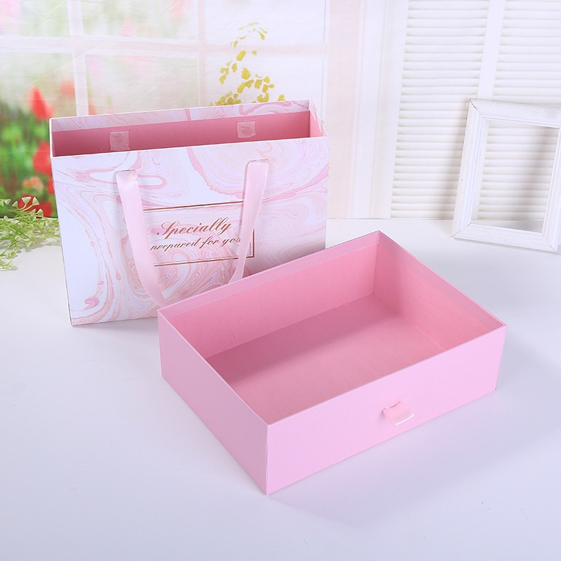 Caja de regalo rosa para novia, empaque de regalo tipo cajón, recuerdo, regalo de cumpleaños, bufanda, taza térmica, caja de regalo vacía, en forma de corazón. image 4