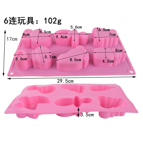 Insect Butterfly Bee Dinosaur Egg Cartoon Silicone Cake Rice Ball Baking Mold Pudding Handmade Soap Mold