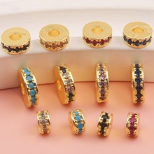 18Kͭ�ƽ�߱�ɫ���ɫ�ʯֱ�и�Ƭ��Ȧdiy�ֹ�ˮ��������Ʒ���
