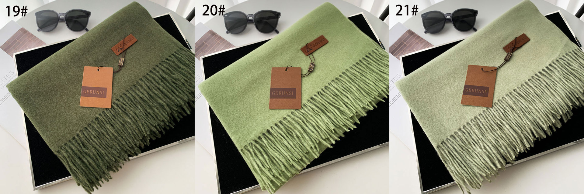 Women's Basic Solid Color Imitation Cashmere Tassel Scarf display picture 3