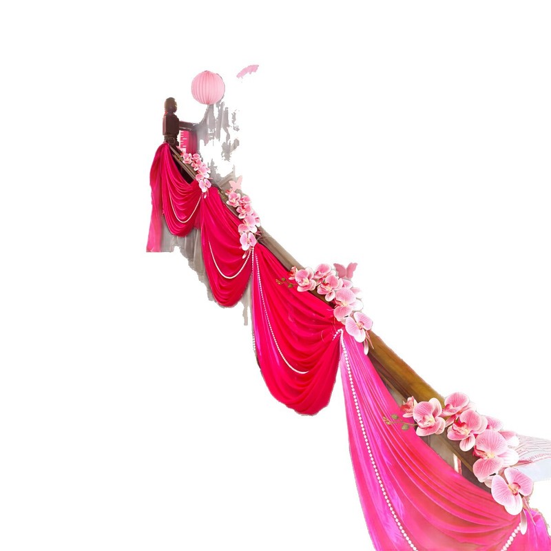 結婚式の階段手すりの装飾、田舎の自作住宅のレイアウト、ハッピーワードのラテアート、結婚式のコーナー壁のストリップ|undefined