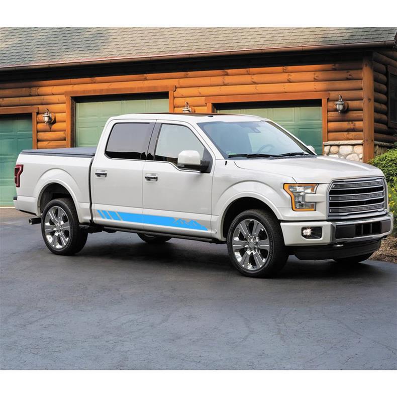 Skirt Racing Stripes Side Body Whole Car Decals Waistline Modification Stickers_voghion.com