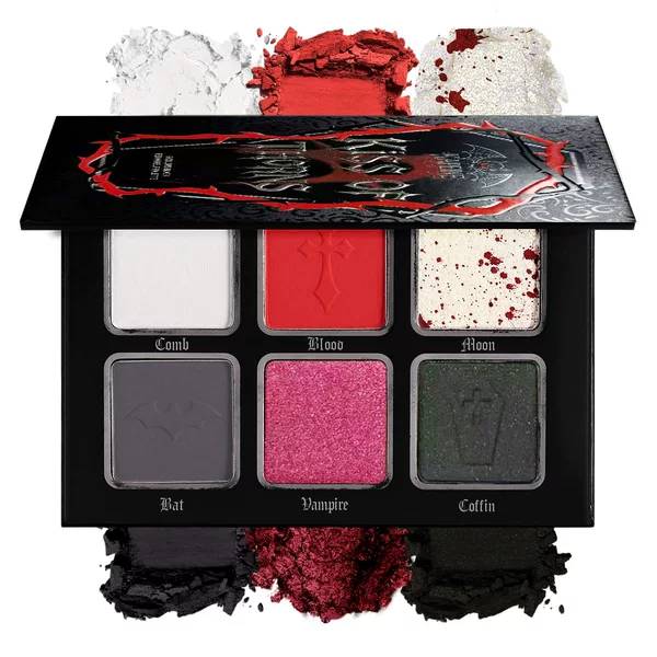 Cross-border K'APEINE Six-Color Midnight Cream Red Eyeshadow Palette, Matte and Shimmer, Long-Lasting, Easy to Apply, Six-Color Eyeshadow Palette