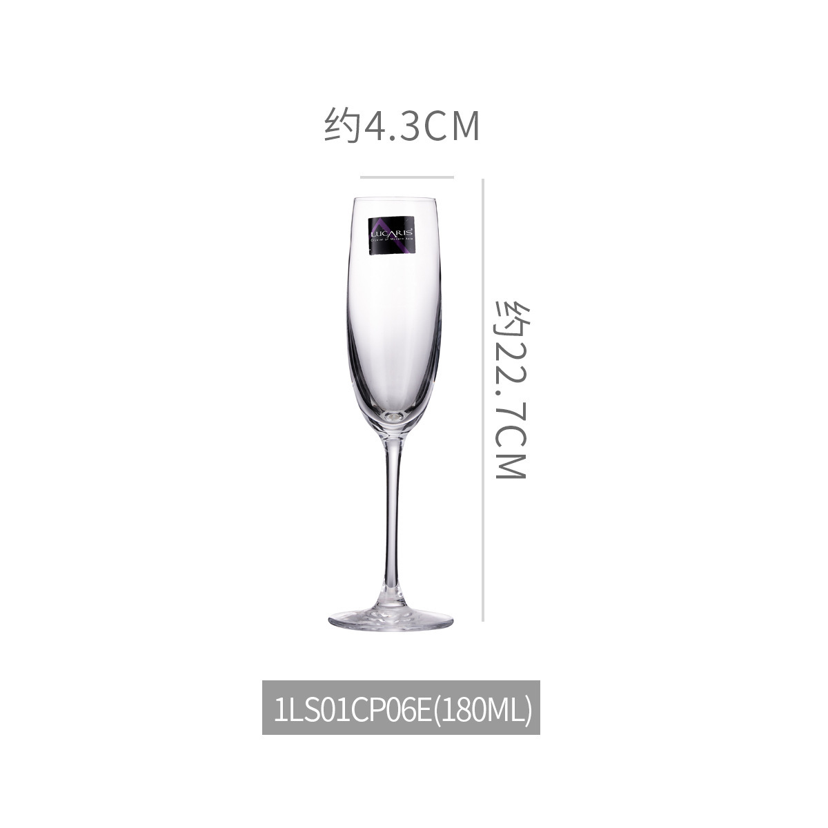 Lucaris vidrio de cristal de alta calidad alto pie taza de vino grande taza de champagne taza de vino casera