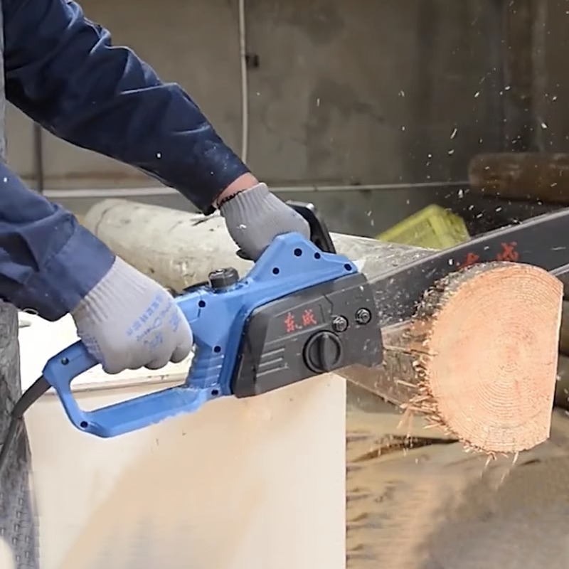 Dongcheng sierra eléctrica sierra eléctrica sierra eléctrica doméstica árbol de alta potencia madera cortar madera 16 pulgadas hoja de sierra eléctrica