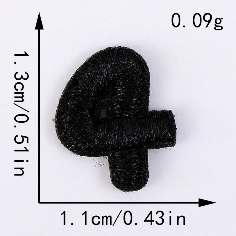 电脑刺绣布贴黑白小数字字母跨境批发DIY服饰补丁装饰贴刺绣辅料|undefined