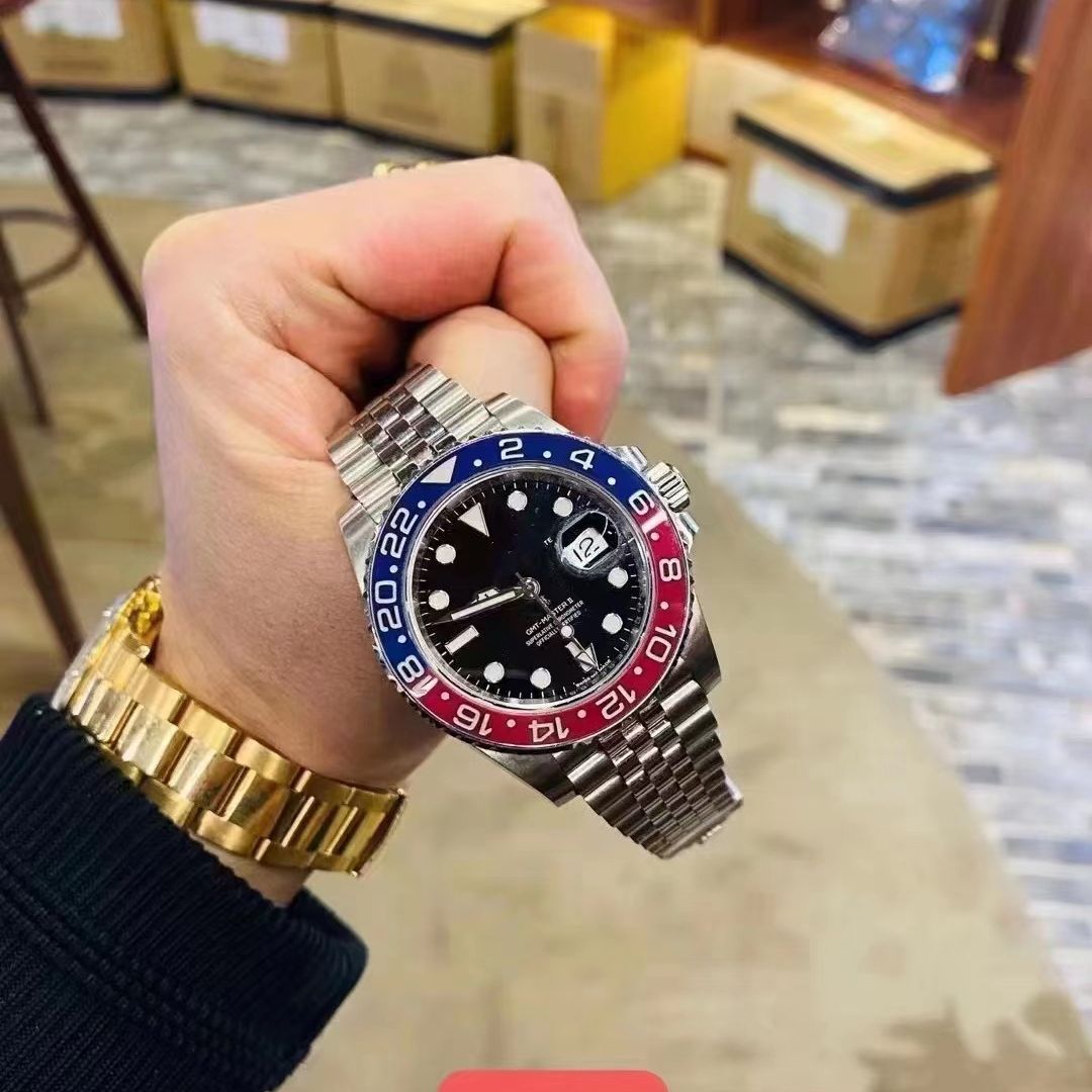 Station West Source Labor Log Series Double Calendar Automatic Mechanical Waterproof Men's Mechanical Watch Watch Cross Border