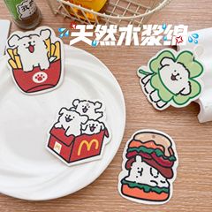 萌宠狗洗碗棉可爱卡通压缩天然木浆棉海绵擦去污清洁抹布百洁布擦