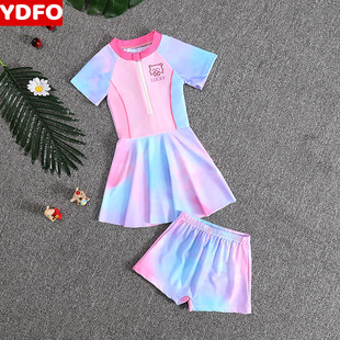 Children's Swimwear Little Girl's Summer New Style Split Girl's Professional Sun Protection Cartoon Hot Spring Swimsuit