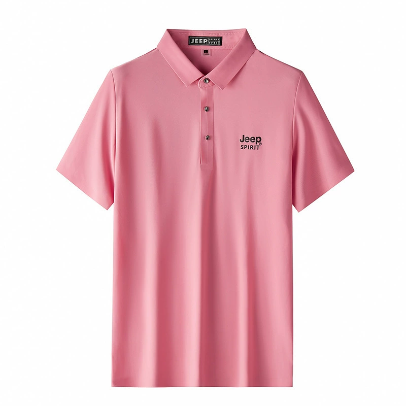 Summer solid base thin comfortable quick dry polo, with short sleeve