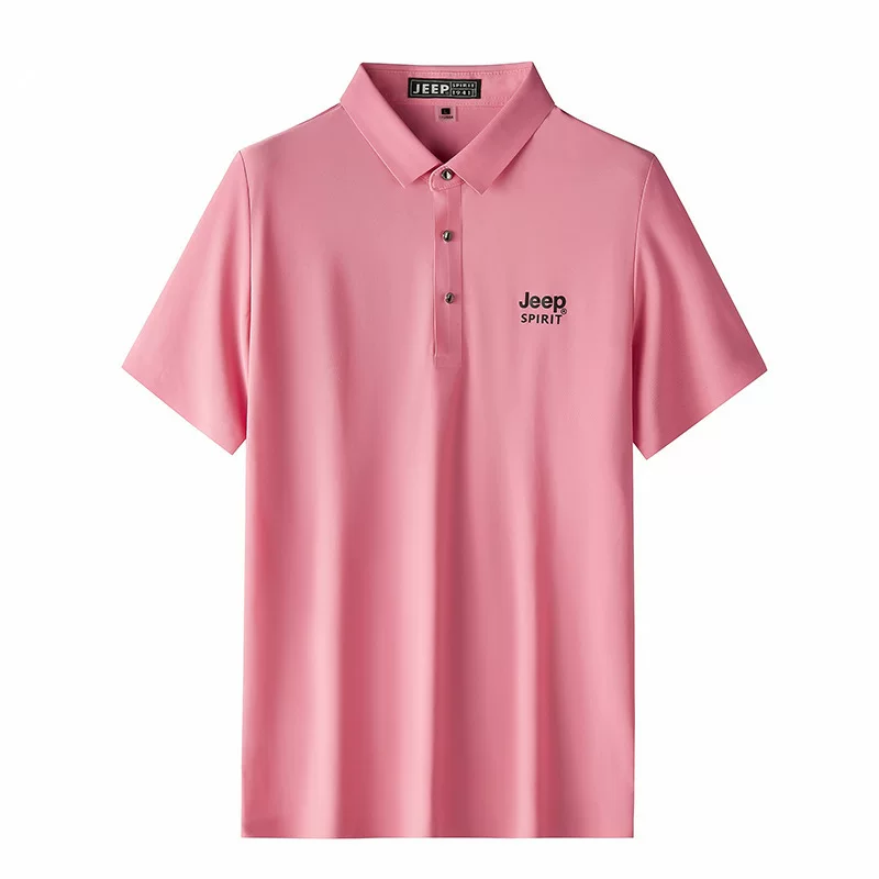 Summer solid base thin comfortable quick dry polo, with short sleeve