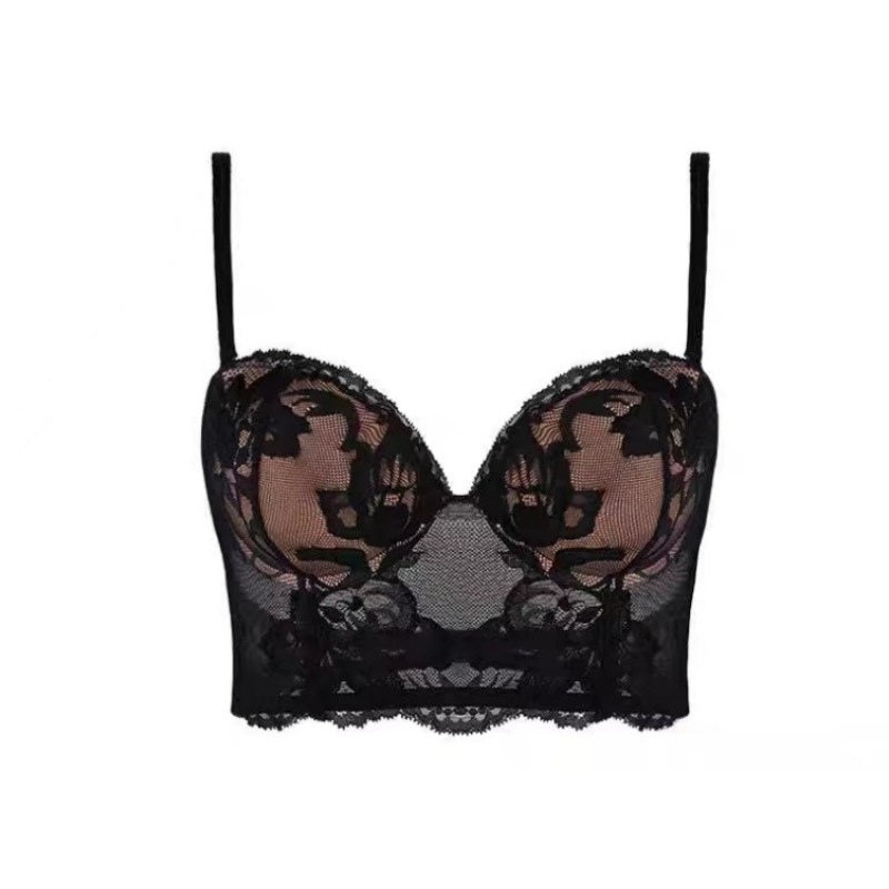 Ropa interior sexy pecho pequeño de las mujeres empujar hacia arriba gran soporte superior anti-flacidez colección de mama encaje sujetador ajustable traje de ropa interior