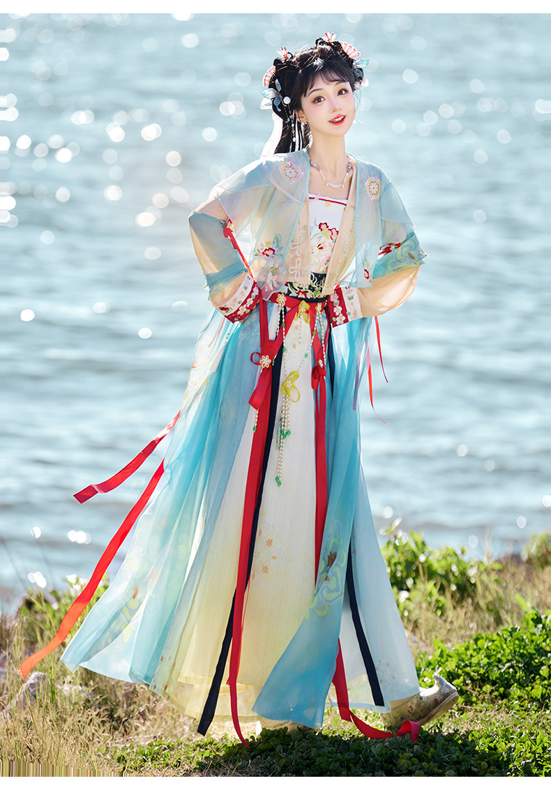 永夜星河凌妙妙同款汉服女古装中国风汉元素齐腰裙改良超仙套装春-阿里巴巴