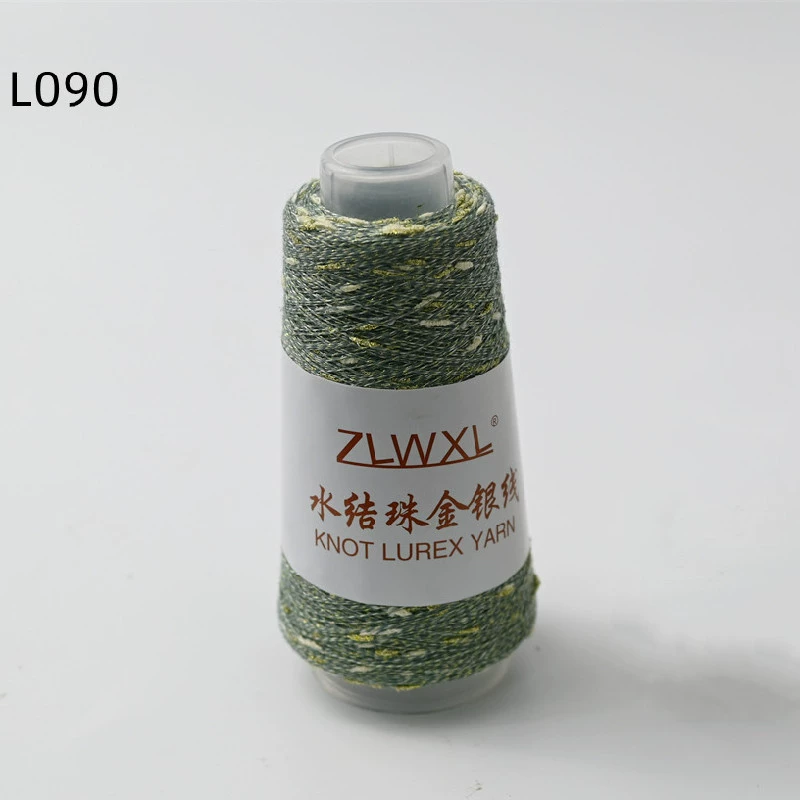 Woven silk threads handmade, 50 gram, gold and silver