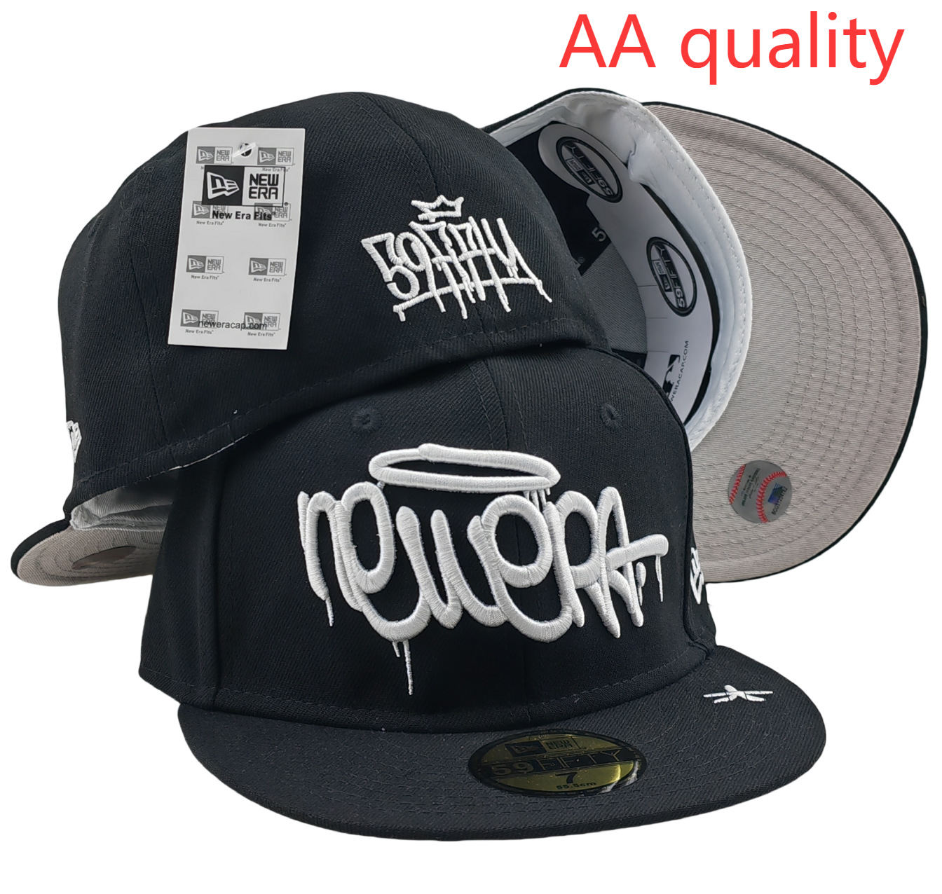 2025 nueva venta caliente exportación transfronteriza MLB gorra de béisbol AA patrón ala plana tamaño de moda sombrero de ala plana