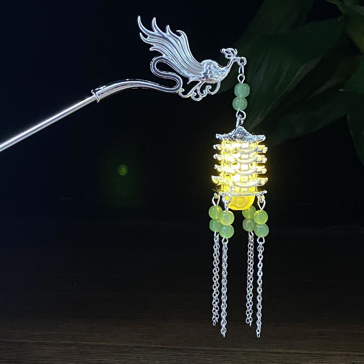 야광 랜턴 9809 실버(그린)