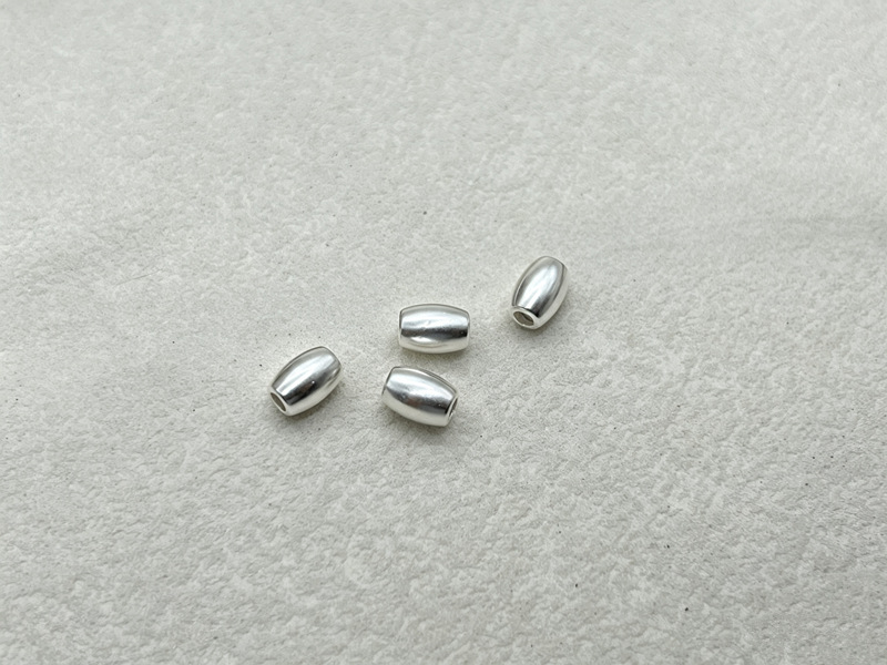 999 pure silver seven-bead olive-shaped beads DIY bracelet accessories, spacer beads, fortune beads, bracelet beads, silver beads
