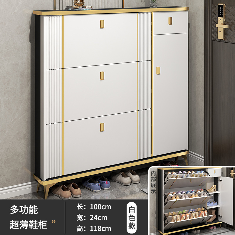 軽量高級ダンプシューズキャビネット、玄関用大容量エントランスキャビネット、シンプルモダンな玄関狭い靴ラック|undefined