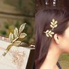 European and American fashion leaf hair clip leaf leaf clip branches with a sweet bride headdress 2 yuan shop A015