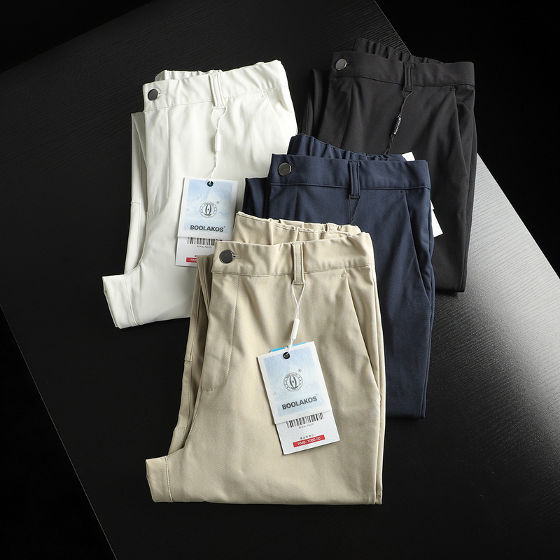 Cattle online! Moisture-wicking! 3D vertical cut spring and summer men's solid color all-match urban outdoor straight casual pants