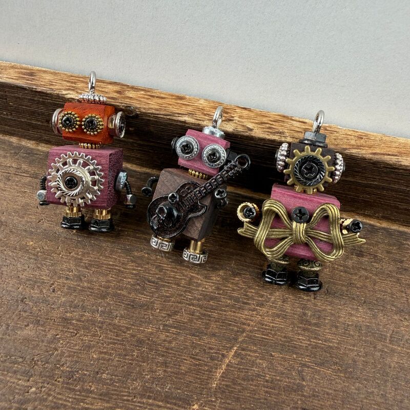 Punk Robot Original Handmade Necklace Pendant Creative Trendy Keychain Decoration Night Market Stall Pendant Jewelry Punk Robot Original Handmade Necklace Pendant Creative Trendy Keychain Decoration Night Market Stall Pendant Jewelry